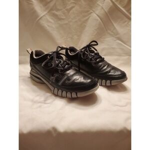 Ahnu Yoga Poise Flex Cross Training Black Embroidered Sneakers Womens Size 7